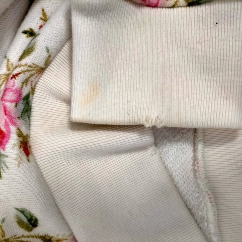 Authentic Gucci Floral Logo GG Web Stripe Cream Hoodie Sweatshirt LuxuryDesigner - Picture 5 of 8